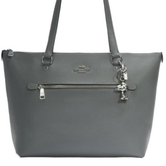 NEW Coach Snoopy Bag Charm Keychain Key Fob SILVER Rare Peanuts x Coach - Picture 2 of 4